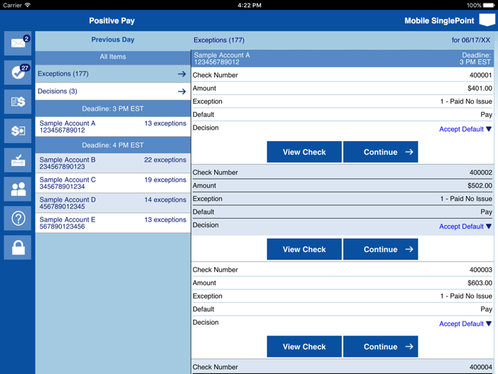 Mobile SinglePoint for iPad