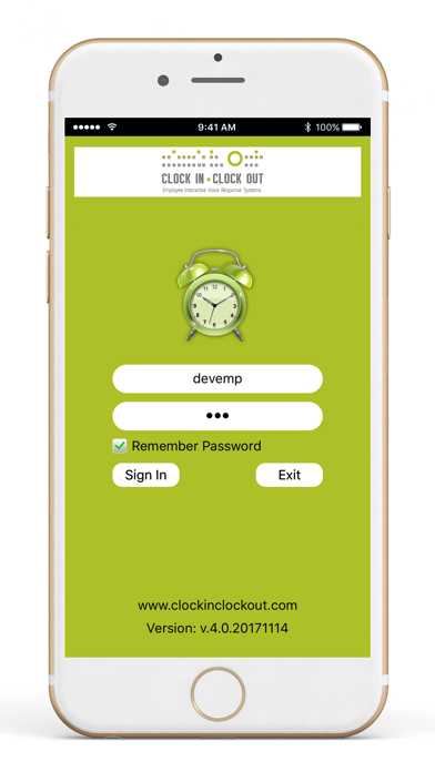 CLOCK IN CLOCK OUT Screenshot