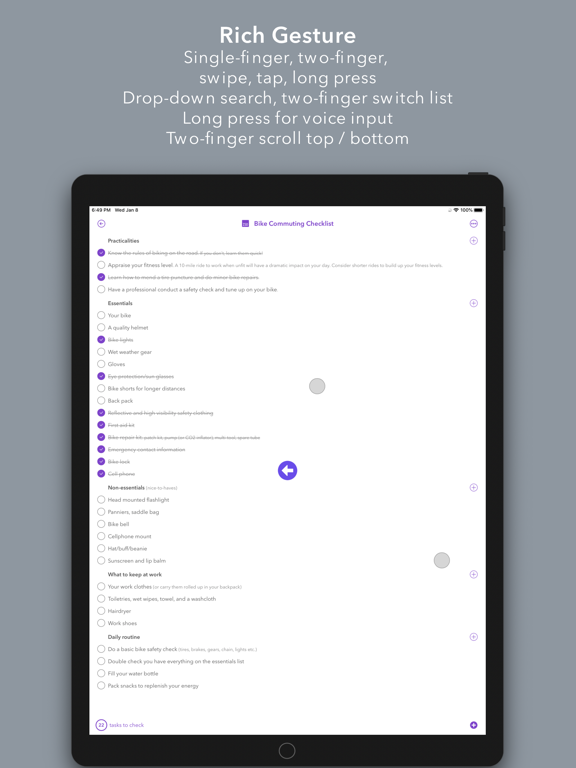 Recheck! iPad screenshot 9 - Productivity app