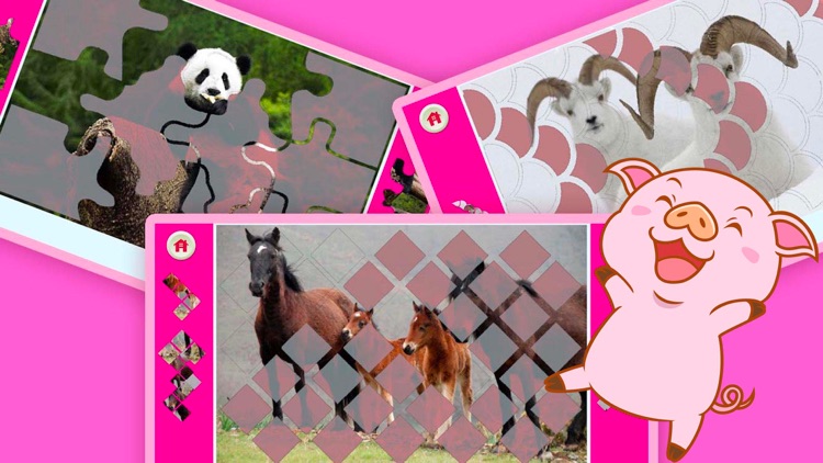 Fun animal jigsaw puzzle game