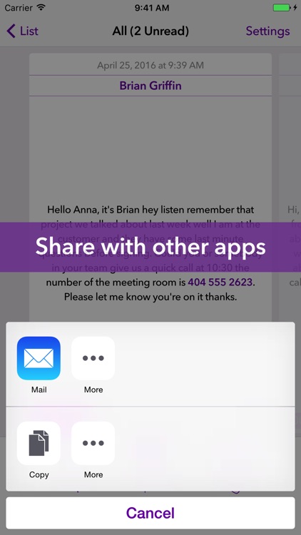 Answer Cloud Visual Voicemail