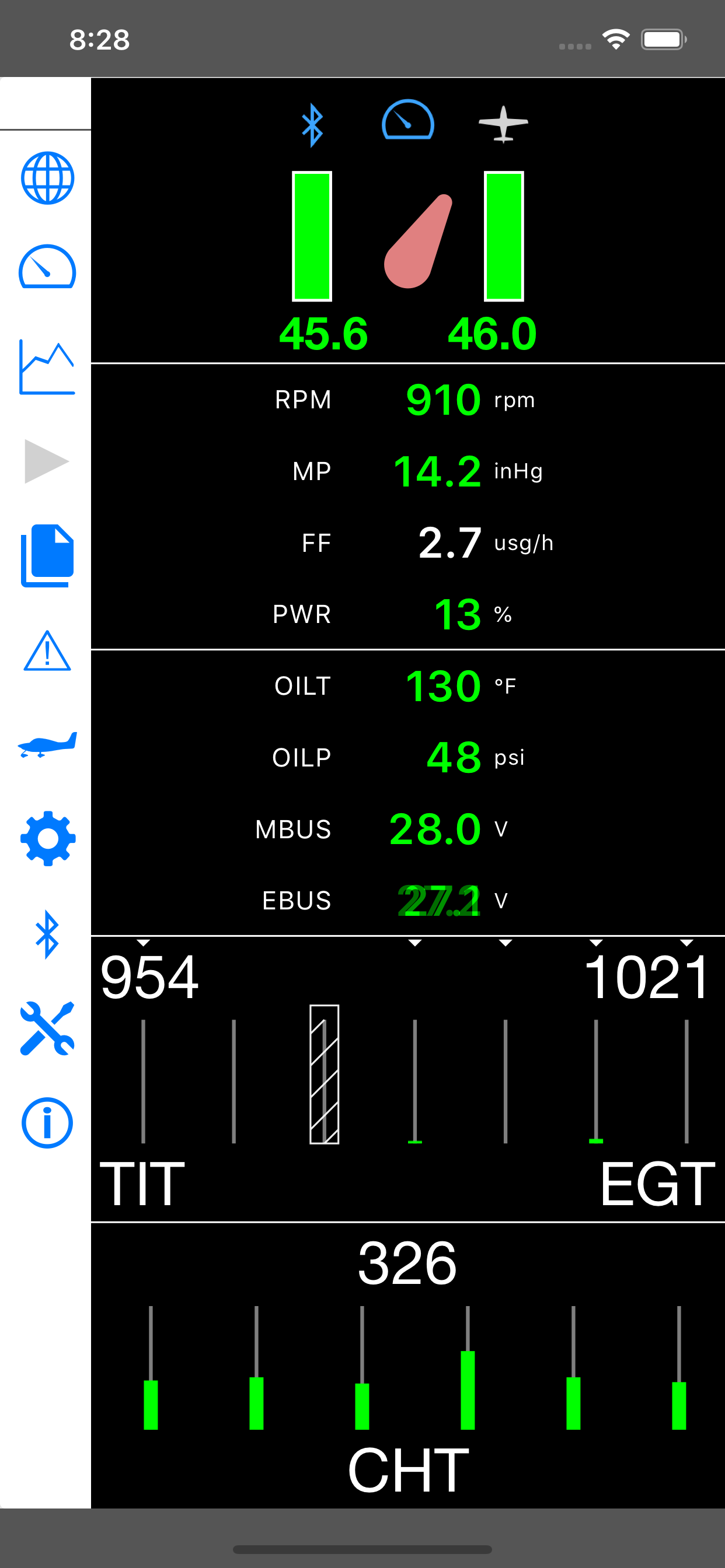 BlueMAX Aircraft Monitor