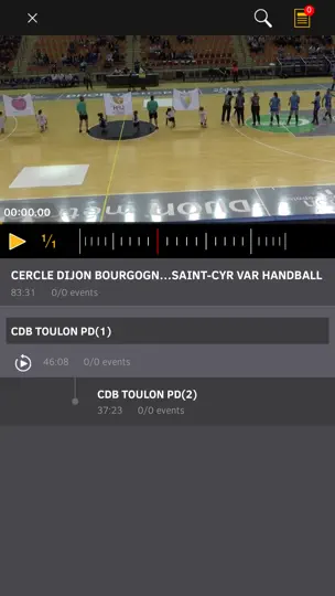 Captura de pantalla de HandTV en iPhone 4