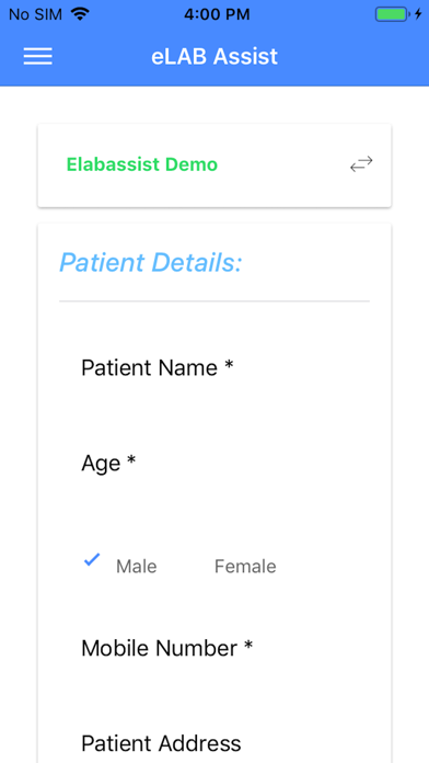 eLabAssist Doctor Screenshot