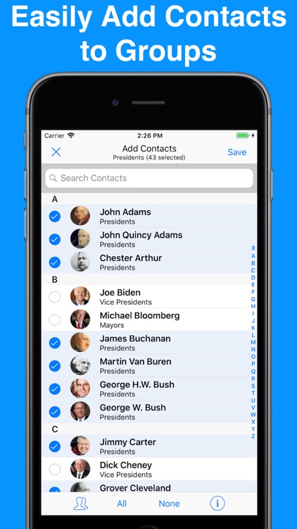 A2Z Contacts - Group Text App screenshot-3