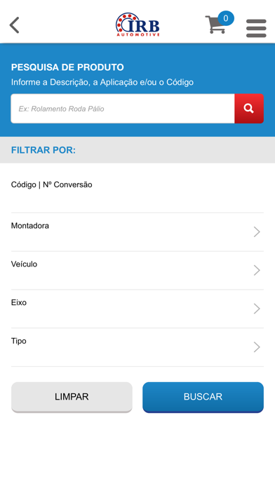 IRB Automotive - Catálogo Screenshot