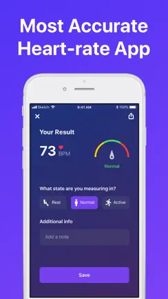 Heart Rate Monitor - Pulse App iPhone image 4