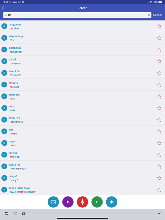 Screenshot #6 pour Learn Tagalog Filipino Daily