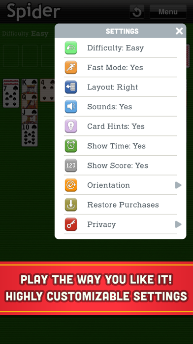 Spider Solitaire Classic Cards screenshot 5