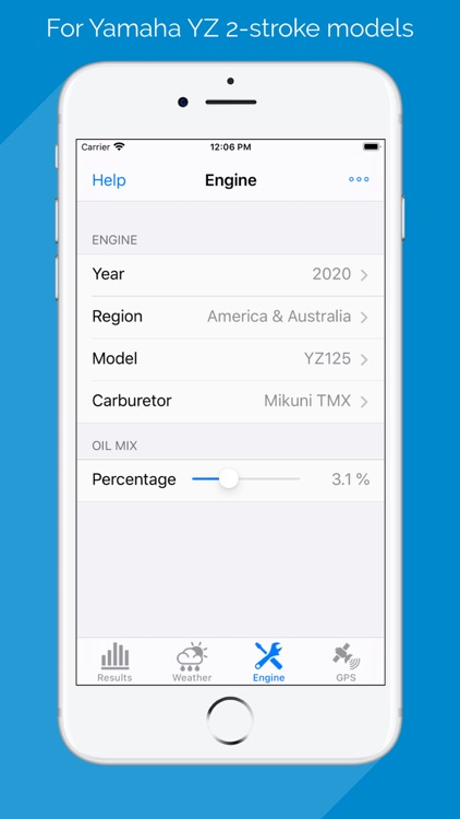 Jetting for Yamaha YZ 2T bikes