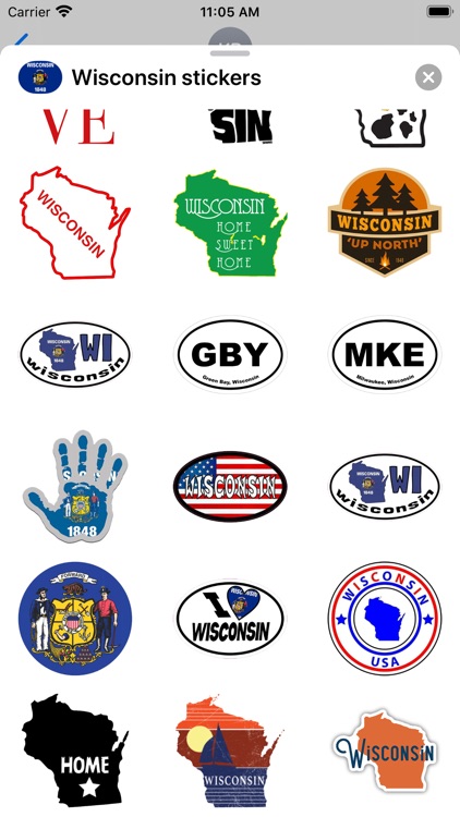 Wisconsin USA - emoji stickers