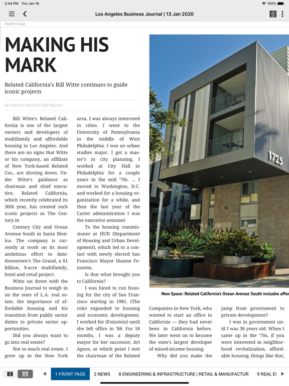 LA Business Journal iPad screenshot 7 - News app