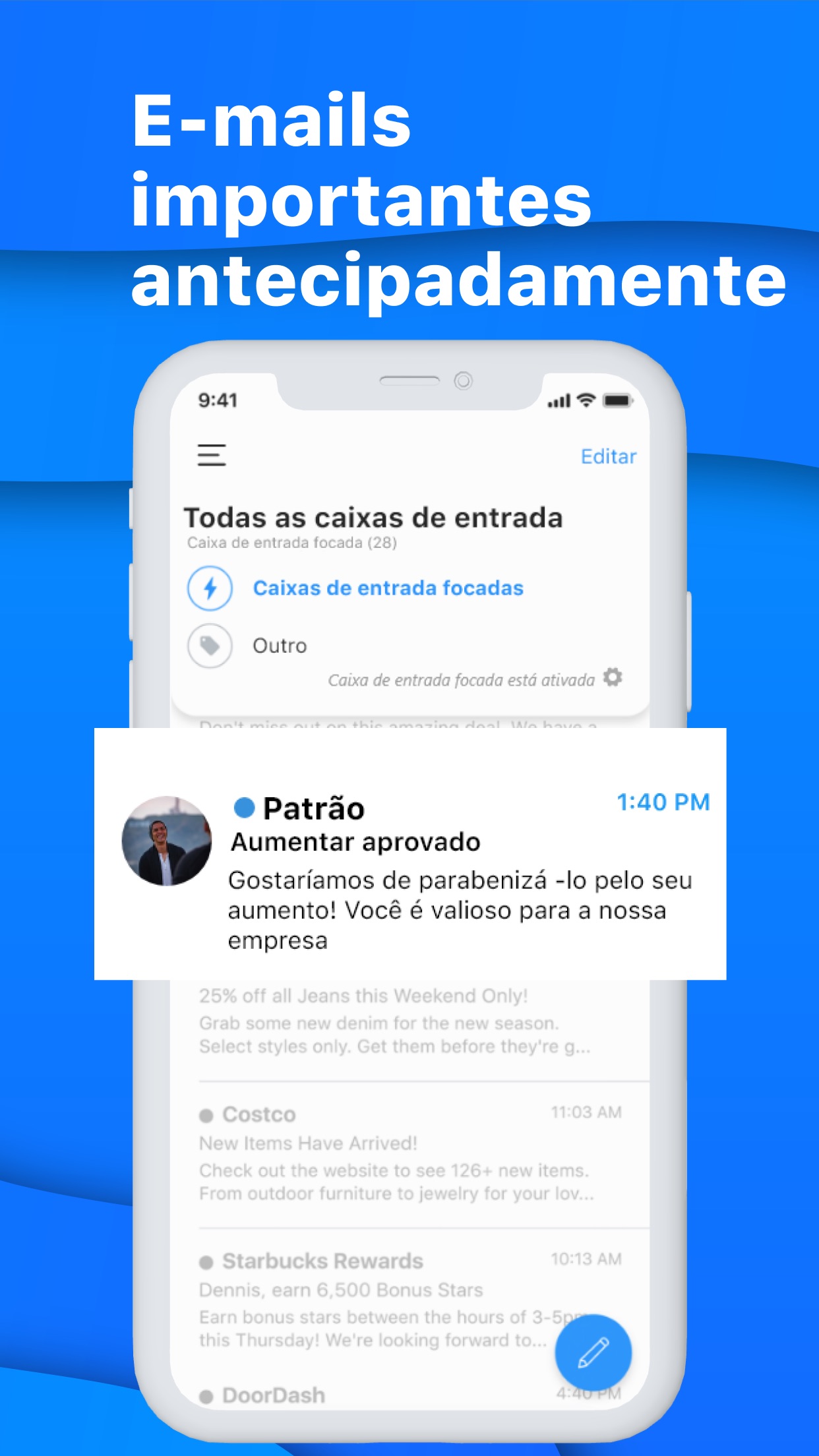 Screenshot do app Email rápido e Seguro