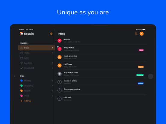 Taskio: Tasks & To-Do list iPad screenshot 4 - Productivity app