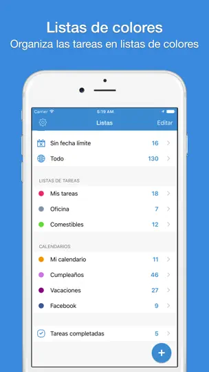 Captura de pantalla de GTasks For Google Tasks en iPhone 4