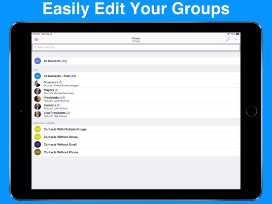 A2Z Contacts - Contact Manager, Edit Groups, Send Group Emails & Text Messages screenshot