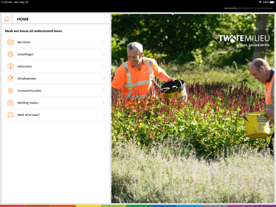 Twente Milieu NV iPad app afbeelding 2