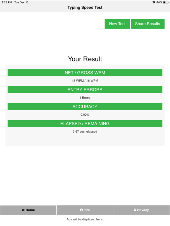Screenshot #5 pour Typing Speed Check