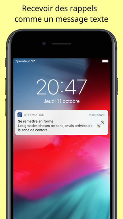 Screenshot #1 pour Affirmation Alert