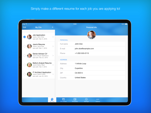‎Resume Builder - CV Maker゜ Screenshot