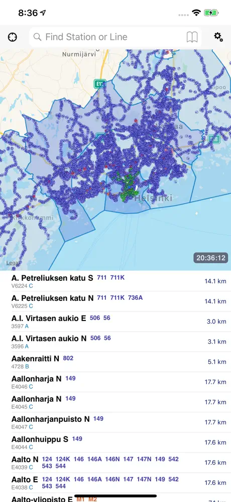 Stop Map Helsinki