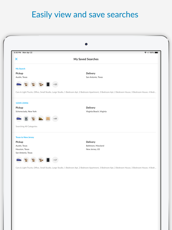 uShip iPad screenshot 1 - Business app