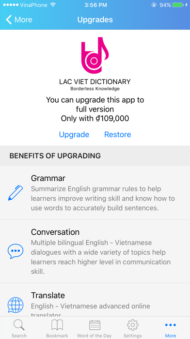 Ultimate Lac Viet Dictionary Screenshot
