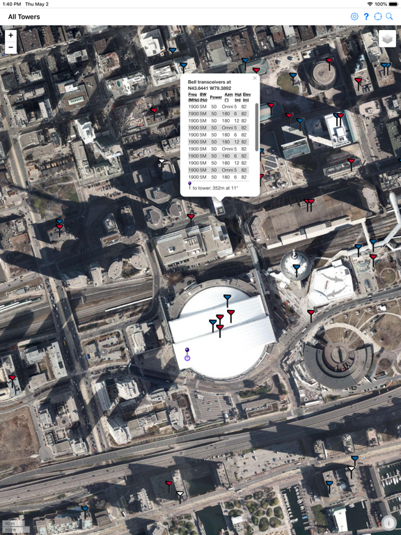 TowerLocator Canada iPad screenshot 3 - Reference app