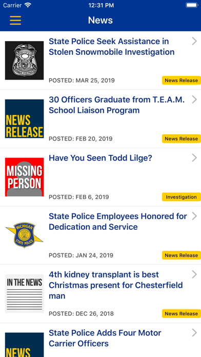 Screenshot #1 pour Michigan State Police