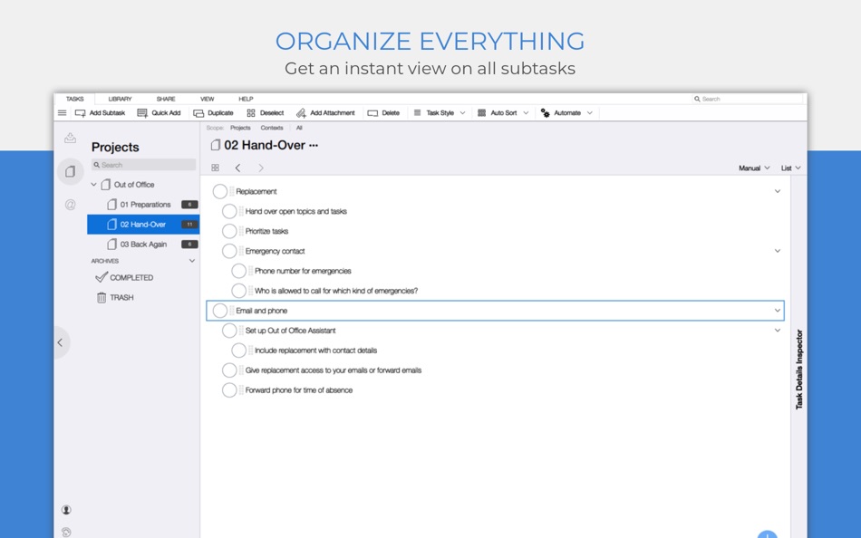 #1. Organize:Me - Task Manager (macOS) 由: taskfabric ltd