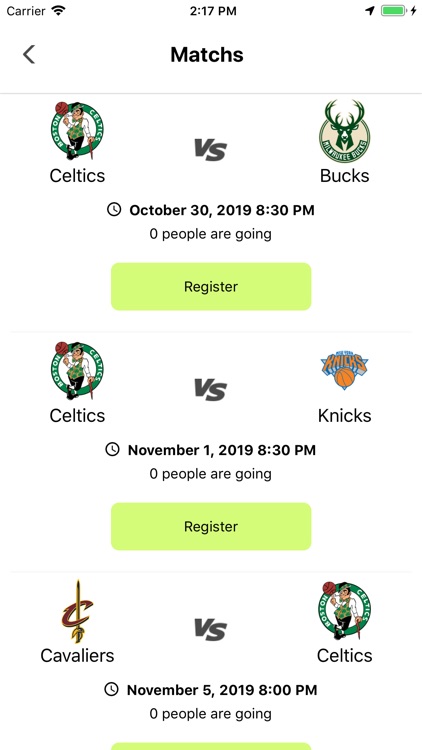 Buzzer app : sports alerts
