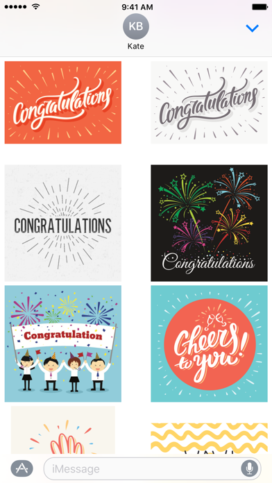 Congratulations Stickersのおすすめ画像3