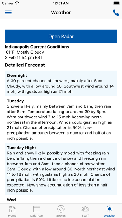 Shortridge Athletics - Indiana iPhone screenshot 5 - Education app