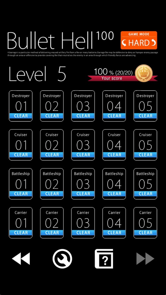 #5. bullet hell 100 (iOS) Podle: makoto yanagisawa