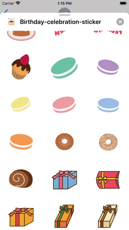 Birthday celebration sticker
