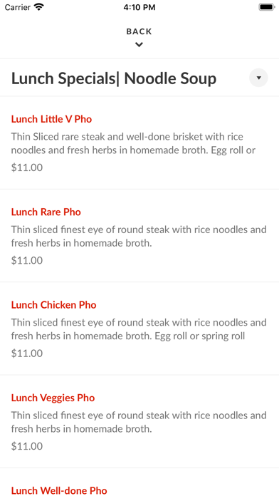 Little V Vietnamese Bistro Screenshot