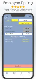 TipMe - Employee Tip Tracking screenshot #2 for iPhone