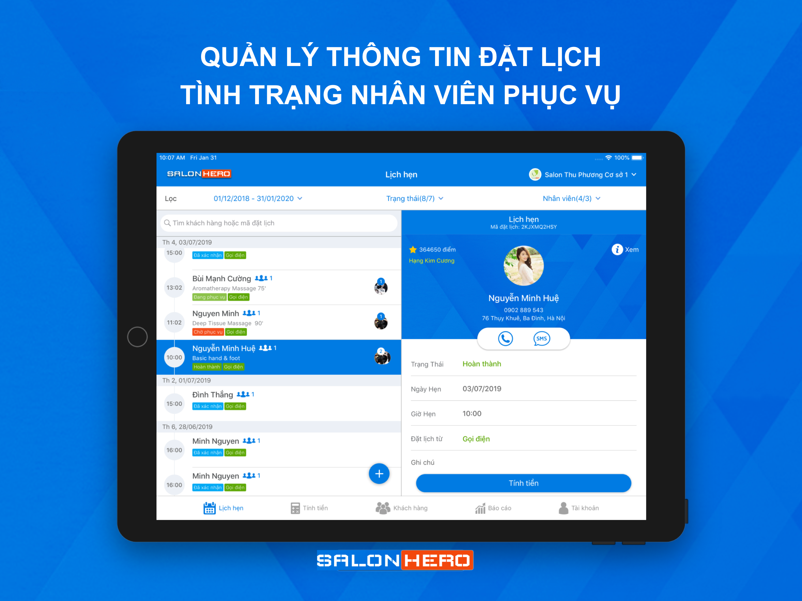 SalonHero - Quản lý Salon &Spa screenshot 7