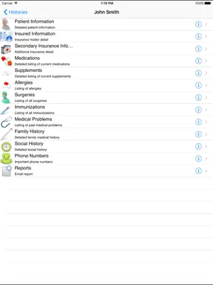 Family Medical History HD screenshot 1
