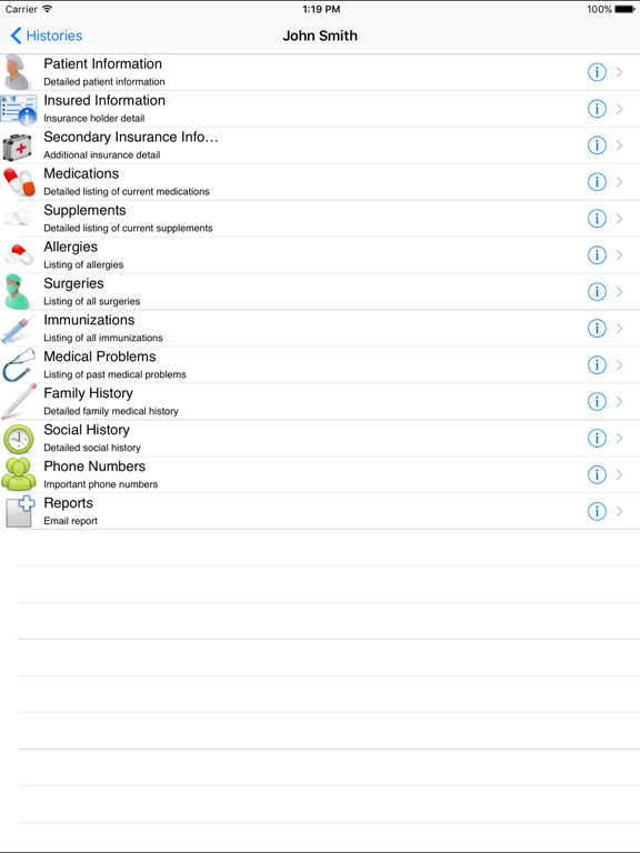Screenshot #4 pour Family Medical History HD