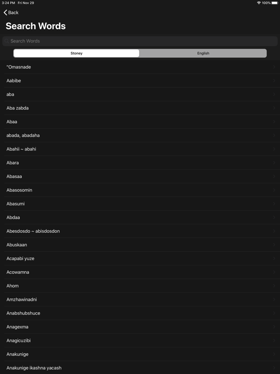 Screenshot #5 pour Stoney Language Dictionary