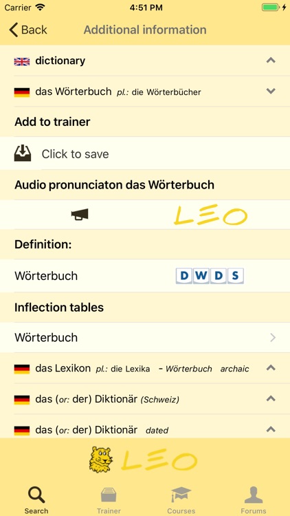 LEO dictionary