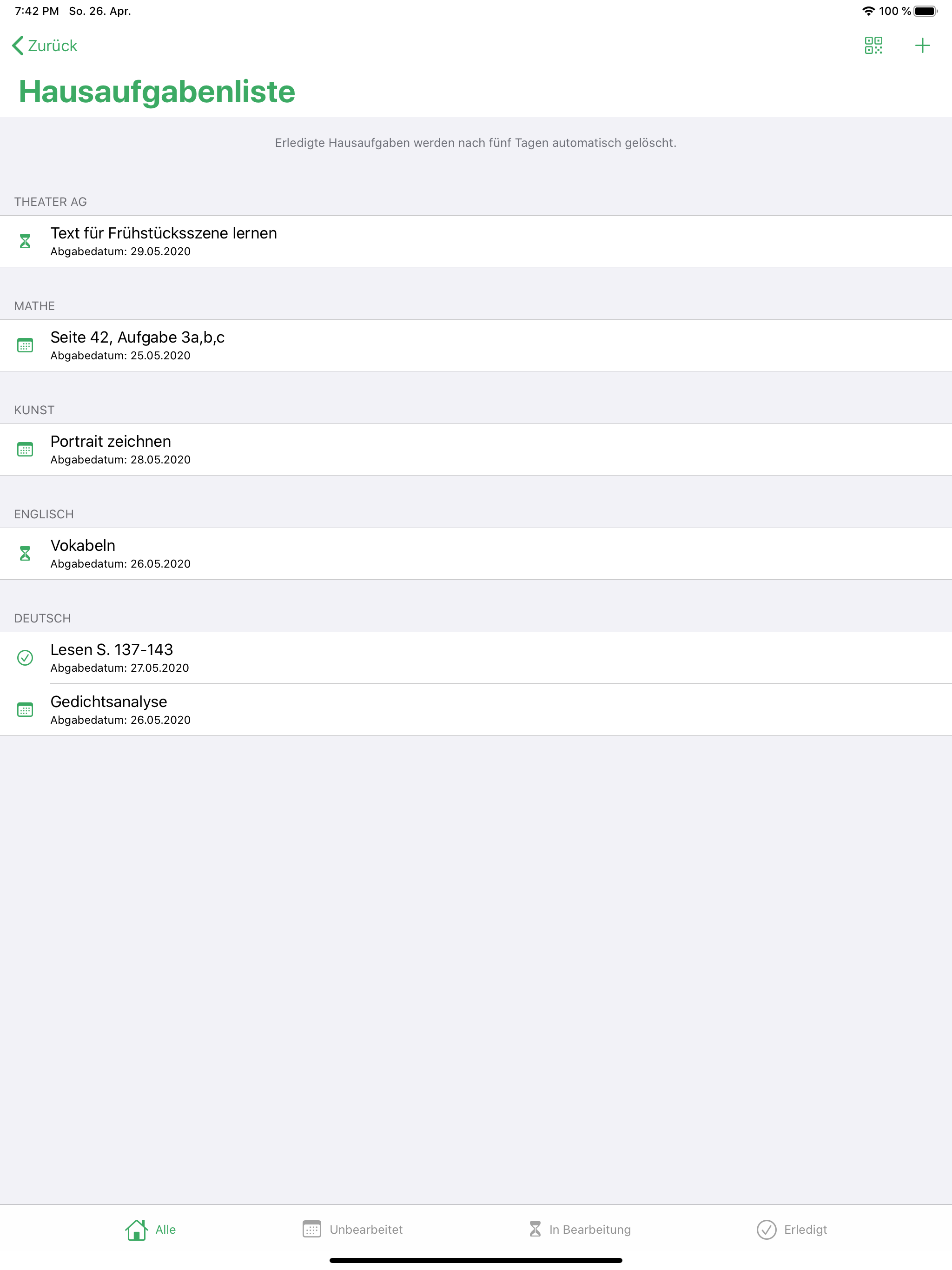 Hausaufgaben Control screenshot 13