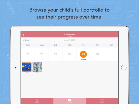 iPad Image of Seesaw Parent and Family