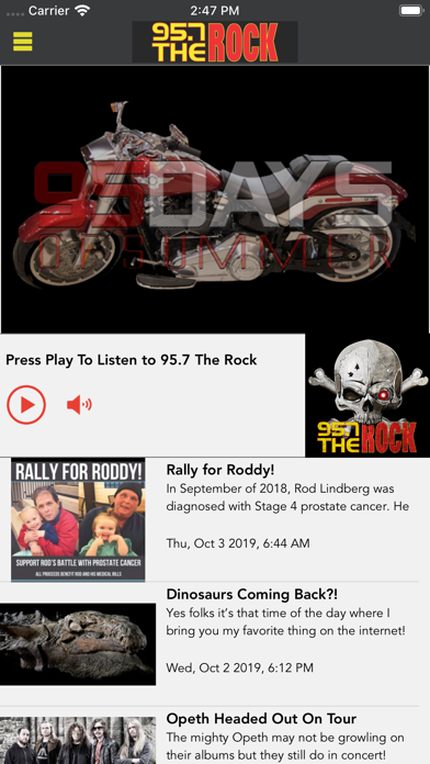 95.7 THE ROCK Screenshot