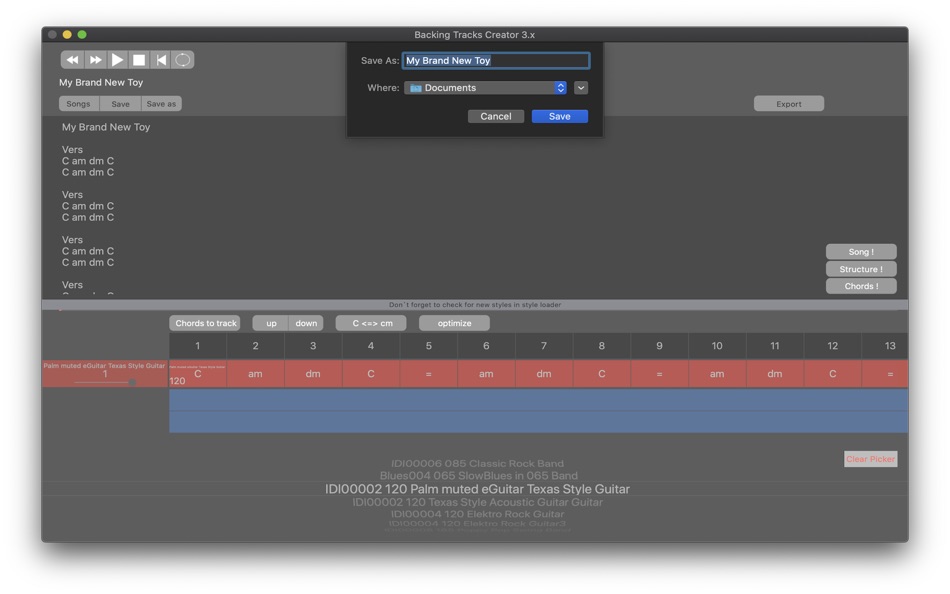 #3. Backing Tracks Creator 3.9.x (macOS) Av: Ingo Wandschneider