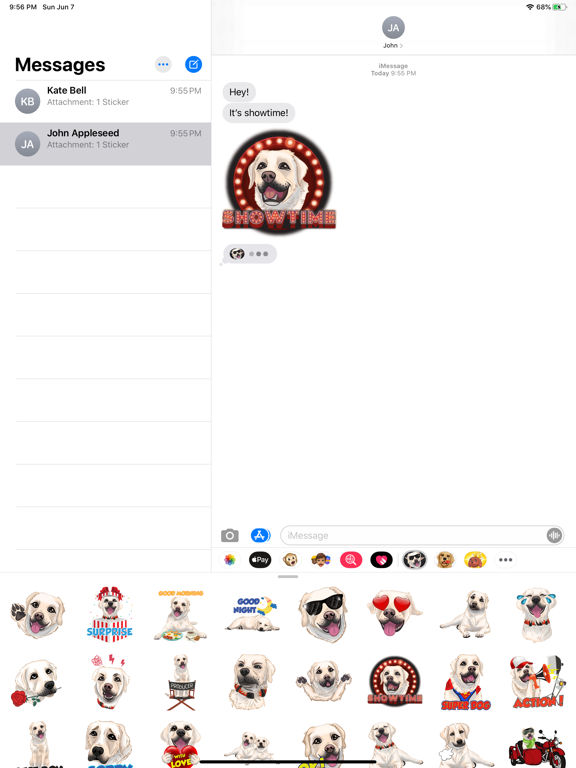 Jamie and Percy - Lab brothers iPad screenshot 4 - Stickers app