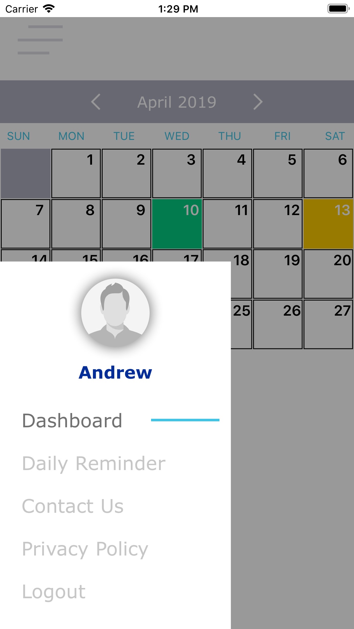 Screenshot do app Rate My Day!