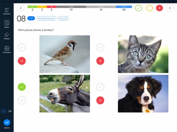 BeAxi E-Assessment iPad screenshot
