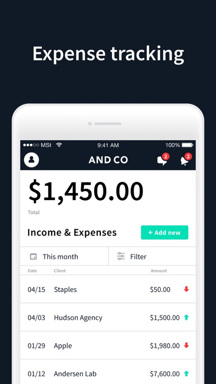 AND CO - Invoicing & Expenses screenshot-3